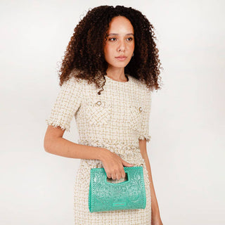 Turquoise Trails Tooled Handbag