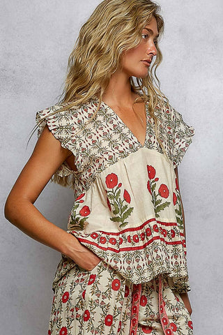 The Poppy Patch Peplum Top