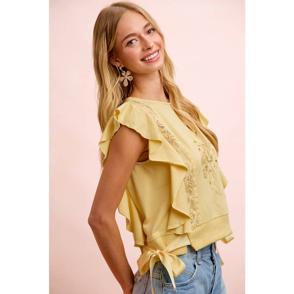 Golden Hour Ruffle Top