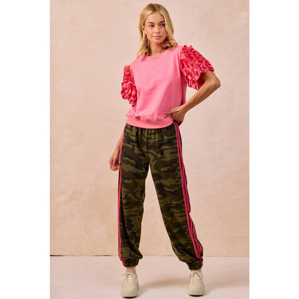 Pink Blitz Camo Joggers