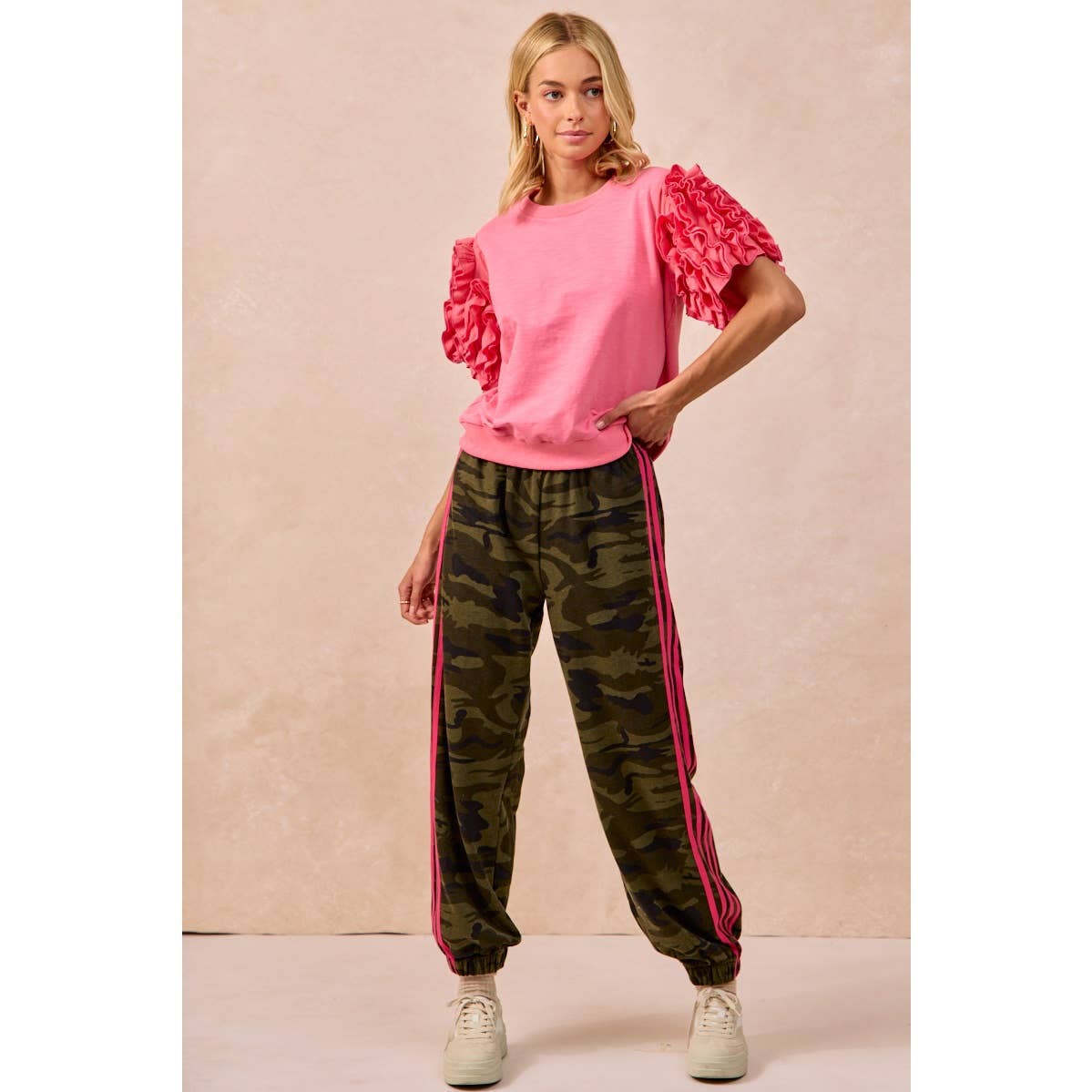 Pink Blitz Camo Joggers