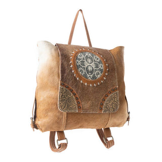 Prairie Rose Tan & Brown Western Backpack Purse with Floral Details