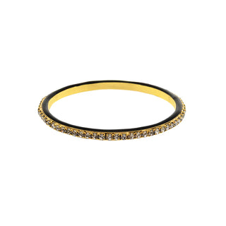 Color Crush Gold Tone Enamel Rhinestone Bangle Bracelet – Multiple Colors