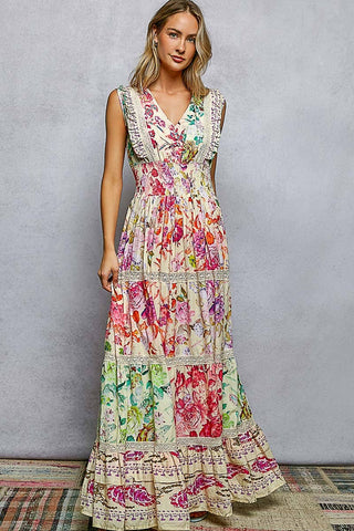 The Bloom & Lace Tiered Dress