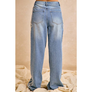 Pearls & Petals Straight Leg Jeans