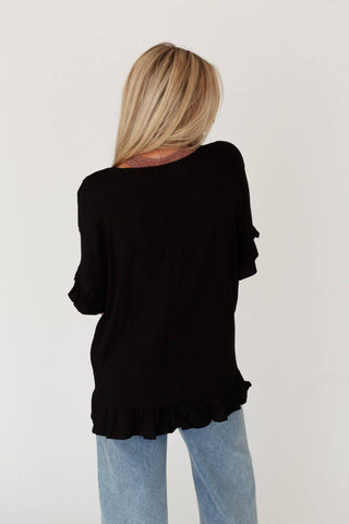 Midnight Muse Ruffle Top