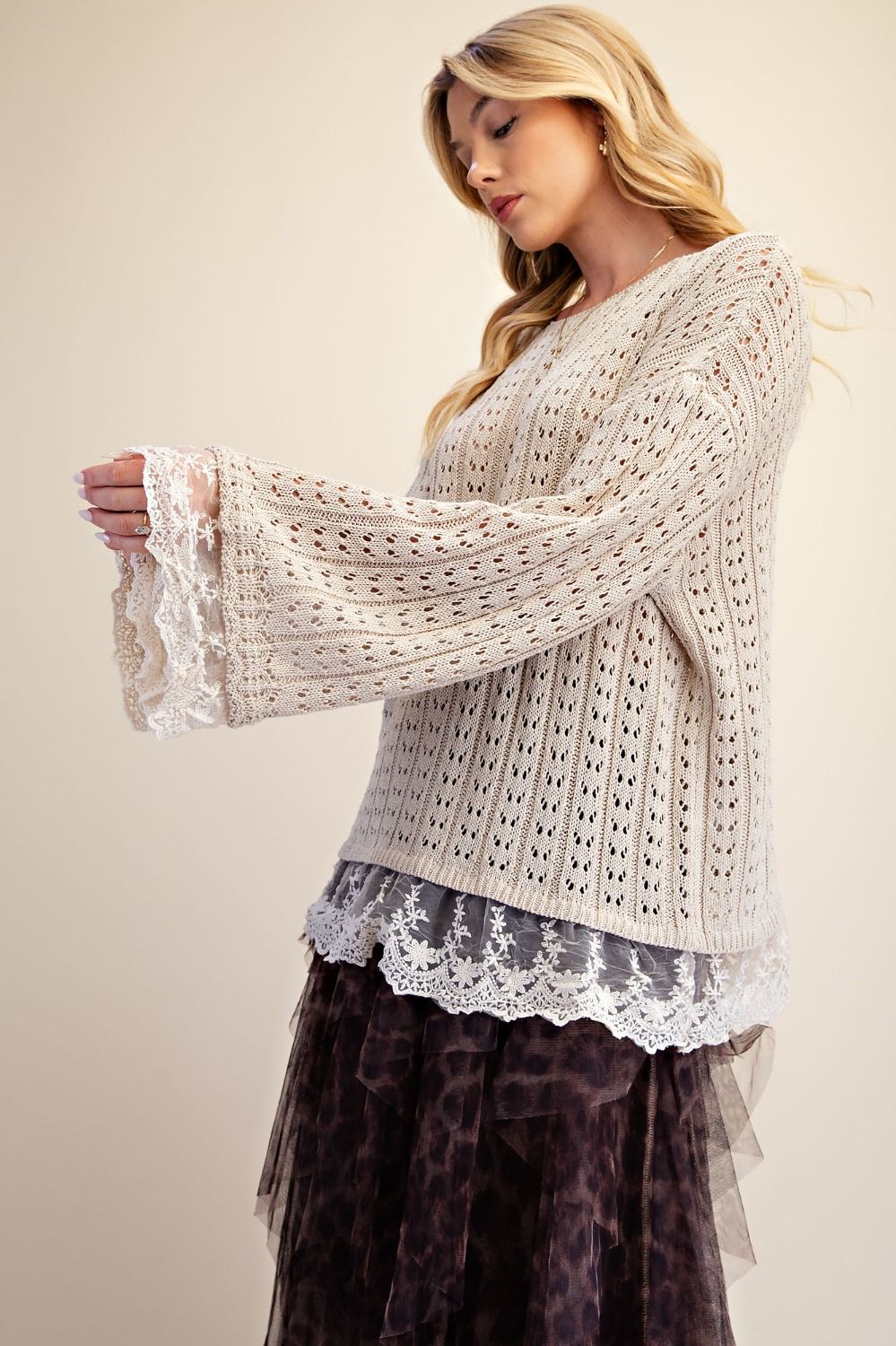 Lace & Latte Dream Sweater