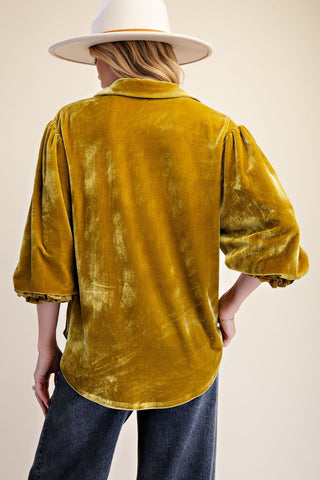 Golden Harvest Velvet Blouse