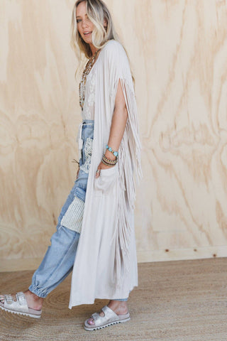 Moonlit Prairie Fringe Duster
