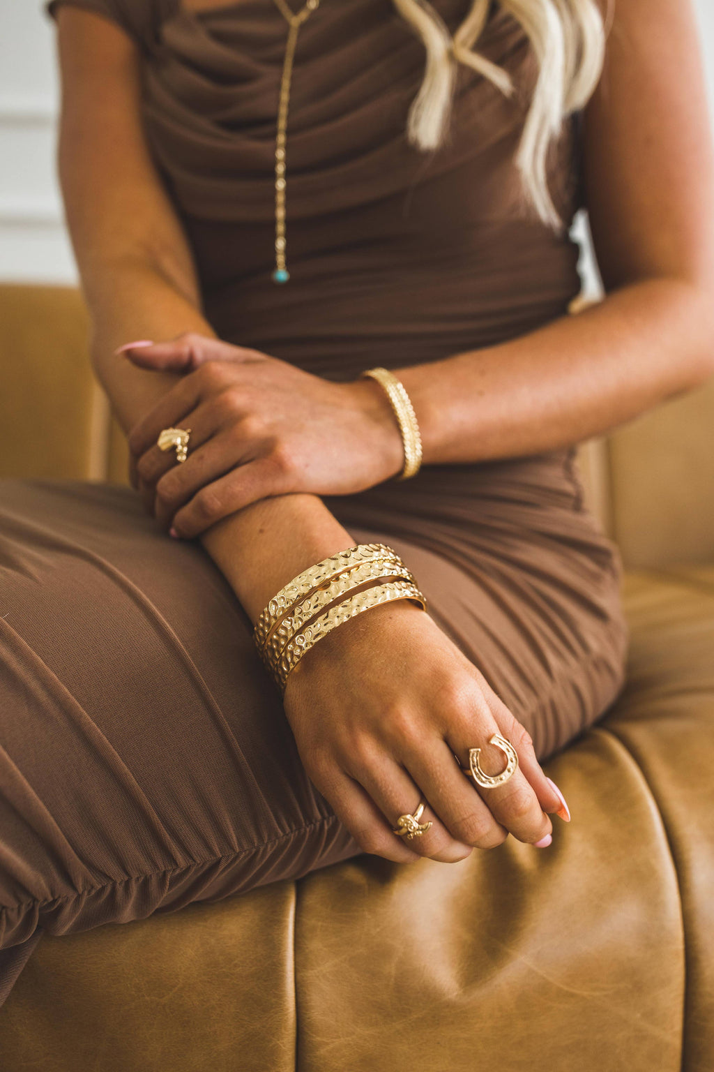 Sunlit Texture Bangles
