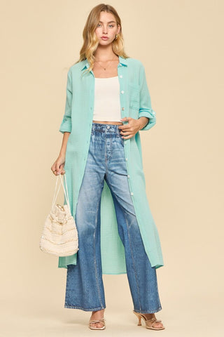 Seafoam Breeze Button-Up