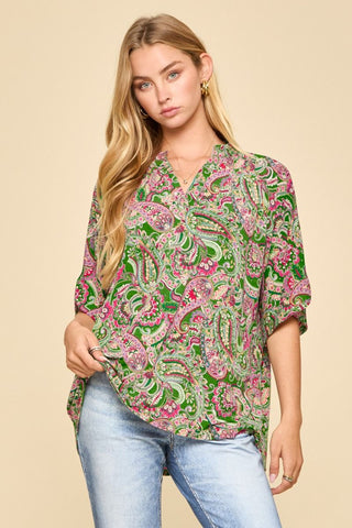 Garden Party Paisley Top
