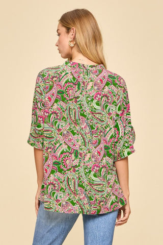Garden Party Paisley Top