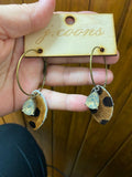 Leopard/Gem Earrings