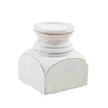 MD WHITE CANDLE HOLDER