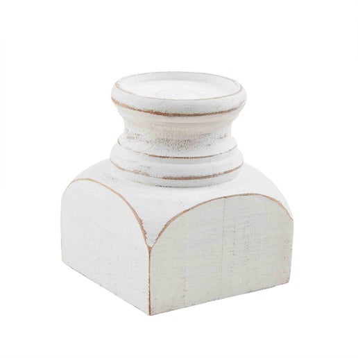 MD WHITE CANDLE HOLDER