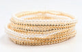 Fanning Pearl Bracelet Set Gold